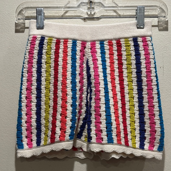 Mini Boden Pants - Mini Boden Multicolor Striped High Waist Shorts
